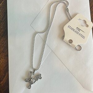Stainless Steel Love Pendant Necklace